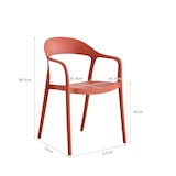 thumbnail of METRO PROFESSIONAL Gastro Armlehnstuhl stapelbar Laveria, Kunststoff, terrakotta