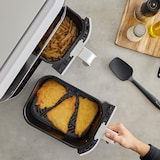 thumbnail of Freidora Sin Aceite Doble Blanca 9 L y 2400 W Pantalla LED Táctil Cesta Antiadherente Freidora de Aire 11 Funciones en 1 MasterPRO Rocket Duo 900