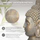 thumbnail of ECD Germany Buddha Kopf Statue 53 cm Bronzeoptik Polyresin Dekofigur Skulptur Meditation Yoga Innen Außen