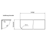 thumbnail of Edelstahl Wandkantenschutz 1500mm - Eckschutzwinkel Eckschutzprofil EG - 30x30mm