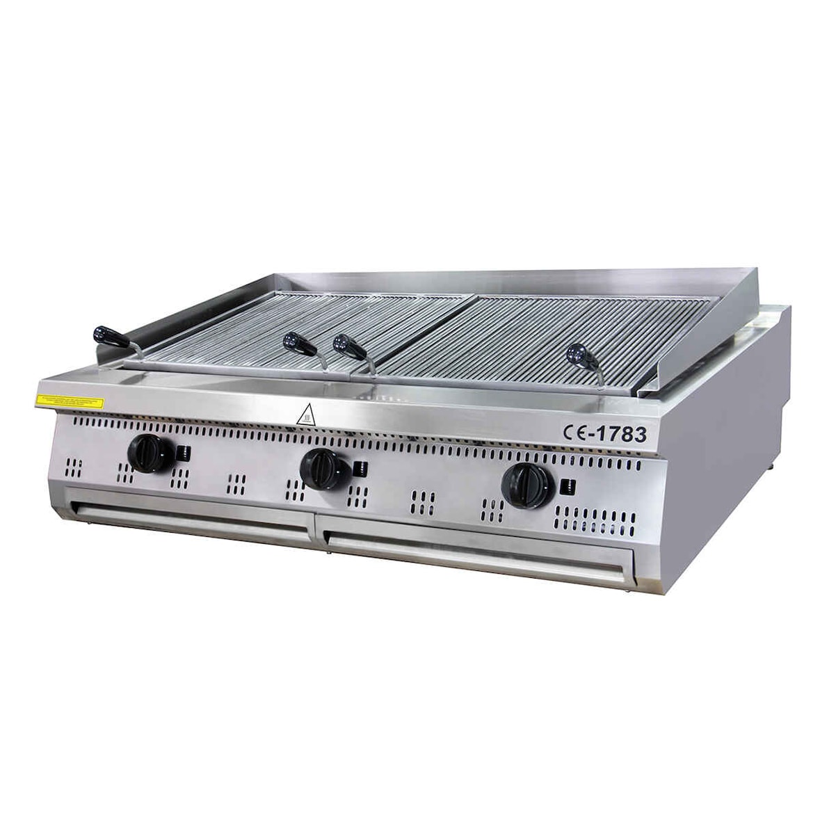 Premium chargrill - 3 zones - unité triple - profondeur 90 cm - gaz