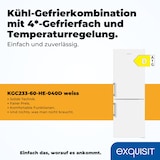 thumbnail of Exquisit Kühl-Gefrierkombination KGC233-60-HE-040D weiss | 173 l Nutzinhalt | Weiß