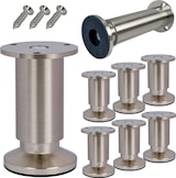 thumbnail of 8 Möbelfüße Sofafuß Möbelbeine EDELSTAHL OPTIK gebürstet Höhe 15 cm 38 mm stabile Ausführung Sofa