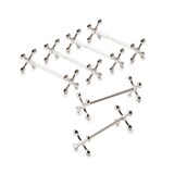 thumbnail of 6er Set Messerbank Messerbänkchen Kreuz, edel versilbert, anlaufgeschützt, Länge 7 cm