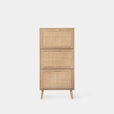 thumbnail of KLAST Zapatero estrecho en madera color natural y ratán natural Tahiti