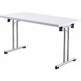 thumbnail of bümö Klapptisch weiß 138 x 69 cm klappbar & stapelbar, klappbarer Schreibtisch, Klappschreibtisch, Tisch klappbar, Klappbarer Tisch, Klapptisch