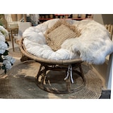 thumbnail of Papasan Sessel Rattansessel Schalensitz Ø 112cm Rattan Sitzkissen Garten Indoor