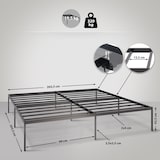 thumbnail of Metallbett Fargo schwarz/200x200x42 cm