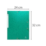 thumbnail of Exacompta 55953E 25x Sammelmappe mit Gummizug und 3 Klappen, Scotten Colorspan-Karton 600g/qm, für Format DIN A4 - Grün