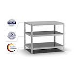 thumbnail of PROREGAL Fachbodenregal Schraubsystem | Grundregal | HxBxT 80x100x60cm | 3 Ebenen | Fachlast 200 kg | Beidseitig nutzbar | Verzinkt