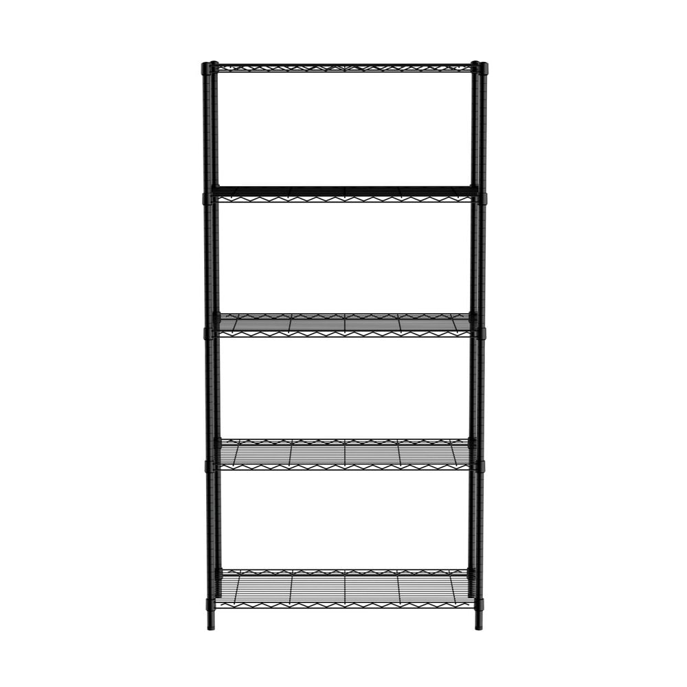 HENDI Lagerregal mit 5 Fächern, Schwarz, 910x455x(H)1830mm