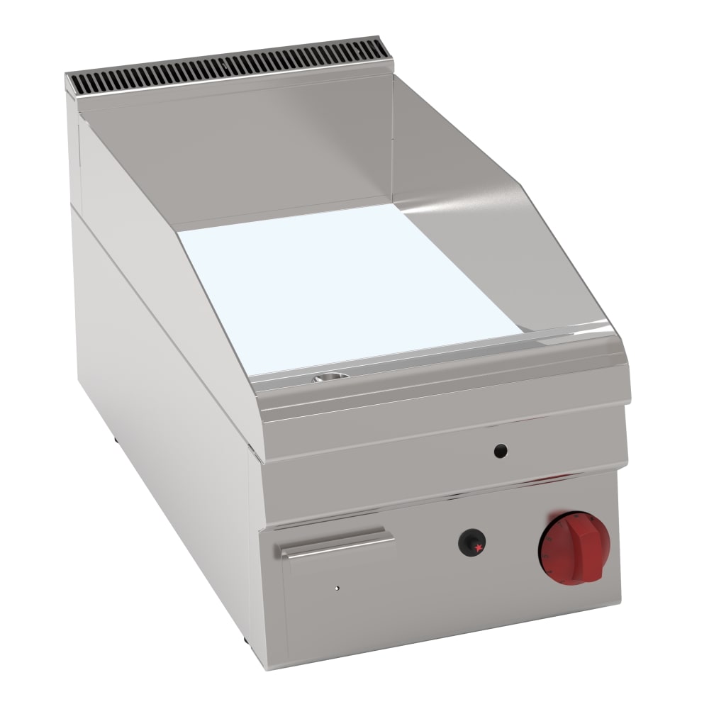 EURAST - Plaat-frytop cd 15 mm op gas gladde werkblad - 350x600x280 mm - 4 Kw - 30220311