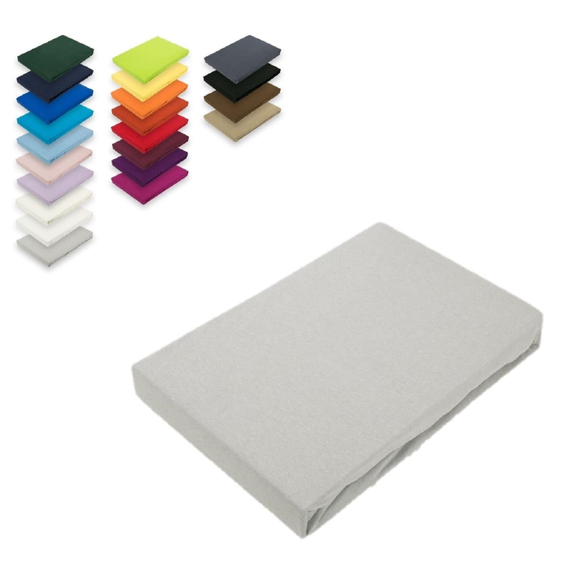 Topper Jersey Spannbettlaken  140x200 - 160x200 cm Silber