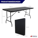 thumbnail of CHEFGASTRO Bierzeltgarnitur klappbar 180cm 3-teilig 1x Buffettisch 2x Bierbänke mit Tragegriffe Rattan Optik Kunststoff wetterfest Gartengarnitur