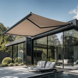 thumbnail of Store banne coffre Ciego 5,37x3,50 M Intersun, Gris Anthracite, Manuelle, toile Taupe, aluminium