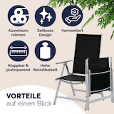 thumbnail of CASARIA® Aluminium Gartenstuhl Bern Klappbar Silber 2er Set