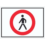 thumbnail of Für Fußgänger verboten Symbol Aufkleber A7 (74x105mm)