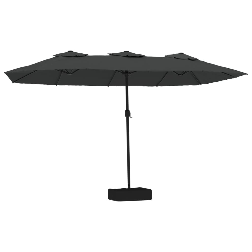 vidaXL Parasol dubbel 449x245 cm antracietkleurig