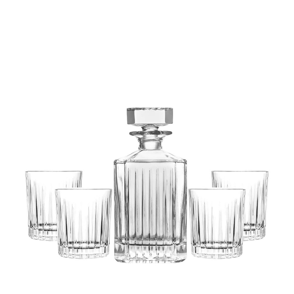 Coffret whisky en verre avec carafe 850ml et 4 verres 300ml