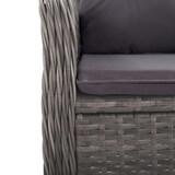 thumbnail of vidaXL 3-tlg. Bistro-Set Poly Rattan und Glas Grau