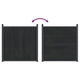 thumbnail of Panel de valla WPC gris 353x186 cm