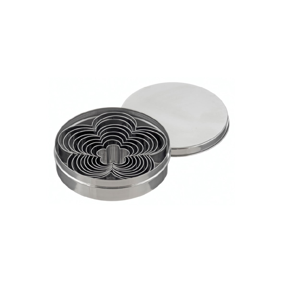 Schneider - Dekor Ausstecher im Satz "Blüte", 9-tlg., Höhe: 20 mm, Edelstahl