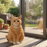 thumbnail of Chat assis en résine 29 cm Roux Vivid Arts