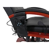thumbnail of Relaxliege Athene mit Massagefunktion | HxBxT 118x69x143 cm |  mit Massage |  Leder |  Schwarz |  Relaxsessel Massagesessel