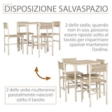 thumbnail of Set Tavolo Bar Con 4 Sedie Mod. PORTOFINO colore beige e rovere chiaro by Yelloo