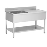 thumbnail of Gastrospüle Spültisch Spülbecken Spüle Spültheke 1 Becken links 1400x600x850 mm