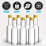 thumbnail of 20 Mini Glasflaschen 40 ml mit Weißen Boxen, Ideal für Hochzeit, Whisky, Rum, Soßen, Stilvolle Gastgeschenke