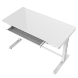 thumbnail of Elektrisch verstelbaar bureau / thuiswerkplek - Wit glas - 120x60 cm