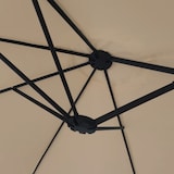 thumbnail of vidaXL Parasol dubbel dak met LED 449x245 cm taupe