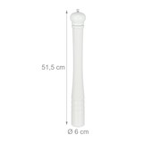 thumbnail of Relaxdays Salz- und Pfeffermühle, XXL Gewürzmühle, Holz, Keramikmahlwerk, manuell, HxD: 51,5 x 6 cm, klassisch, weiß