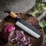 thumbnail of XinZuo - Damascus Nakiri 18 cm - X06 Mo Series - gemaakt van 67-laags damascus staal
