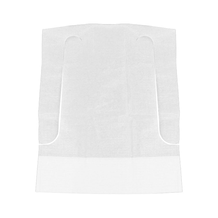 MONOUSO - Bavaglino Bambino con Tasca Bianco 33x28cm (100 Pezzi)