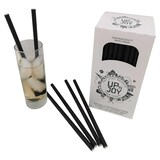 thumbnail of 250x Papiertrinkhalme FSCR Papier Longdrink schwarz O 6mm 195 mm