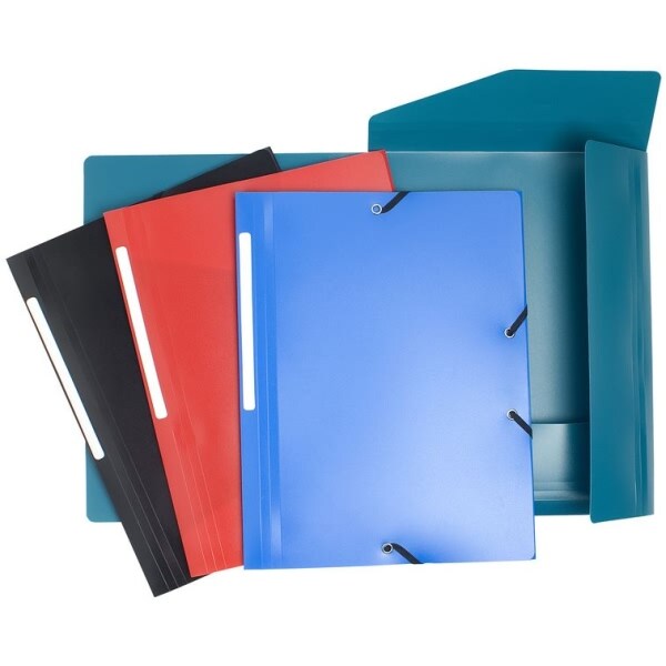 Eckspannmappe A4 PP 500my farbig sortiert