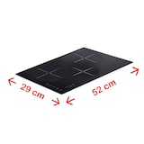 thumbnail of MELCHIONI FAMILY Placa de Inducción Portátil 3 Fuegos, OBLIVION 3, 3300 W, Control táctil, Temporizador 3H, Bloqueo Infantil, Vidrio Negro, 118360035