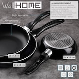 thumbnail of WellHome - 4-teiliges Edelstahl-Kochgeschirr-Set mit 3 Pfannen 16/20/24 cm Gepresstes Aluminium Induktion