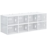 thumbnail of Aufbewahrungsregal Kunststoff Transparent 8 Boxen stapelbar mit Türen 28x36x21 cm