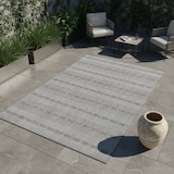 thumbnail of Teppich Balkon Boho Pflegeleicht Waschbar Strapazierfähig Terrasse Küche Läufer Grau 80x250 cm OEKO-TEX Gekettelt – ORLA von Kadima Design