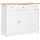 thumbnail of Aparador de Cocina con 3 Cajones 3 Puertas y Estantes Ajustables Mueble Auxiliar de Almacenaje para Comedor Salón Moderno Antivuelco 101x40x85 cm