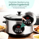 thumbnail of Emerio Slowcooker 240W - 3.5L - Warmhoudfunctie - Digitaal Display - 3 Warmte Instellingen - Transparante Glazen Deksel - Cool Touch - SC-129406