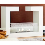 thumbnail of Moderner Design-Boden-Biokamin Tete a tete Weiß 2 kW/h