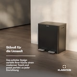 thumbnail of EcoVista Mülleimer mit Kompostbehälter Abfalleimer 40 Liter + 3L Kompostbehälter Soft-Close Schwarz