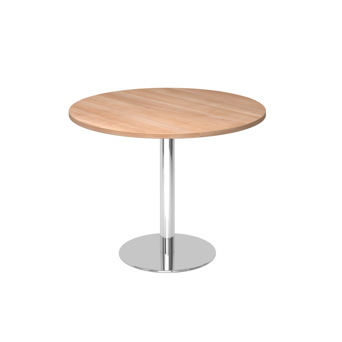 Hammerbacher-Besprechungstisch 100cm rund Nussbaum/Chrom-VSTF10/N/C