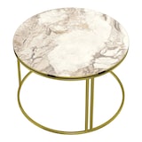 thumbnail of Helloshop26 - Table basse ronde 50 x 80 cm marbre blanc or 03_0008424