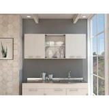 thumbnail of TUHOME Mueble de Pared Cocina con Cristal 150, con multiples puertas - Blanco