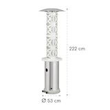 thumbnail of Goldflame Style Terrassenheizstrahler 11,2 kW 360°-Blick mobil Weiß / Silber-Metallic